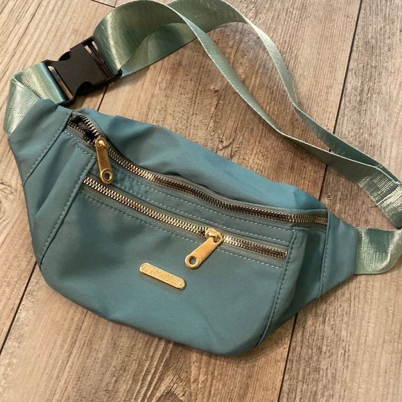 Handbags - Sea Foam Green Colored Two Pouch Fanny Pack